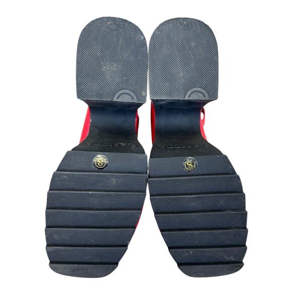 DOLLS KILL Lamoda Those Days Power Trip Chunky Platform Heels Red Patent Leather - Picture 11 of 12